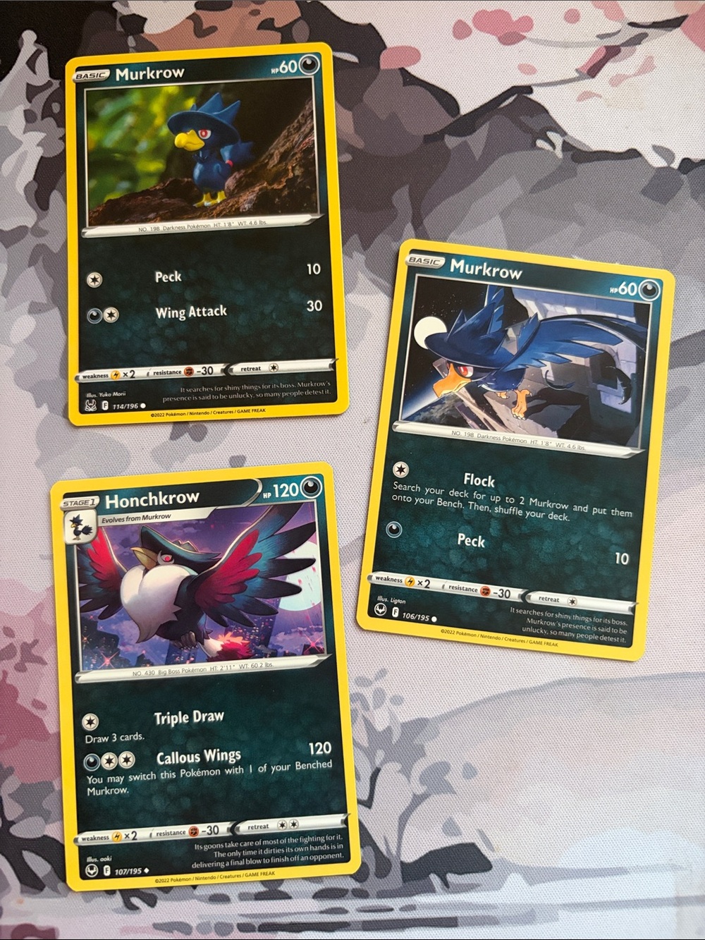 Murkrow & Honchkrow Evolution Collection Lot | 3 Pokémon Cards | ✨5/$25✨